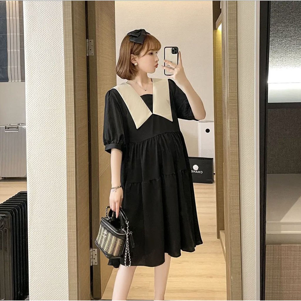 [Mã FAMARAL2 giảm 10K đơn 50K] Váy Bầu Đầm Bầu Sơ Mi Hè A2149
