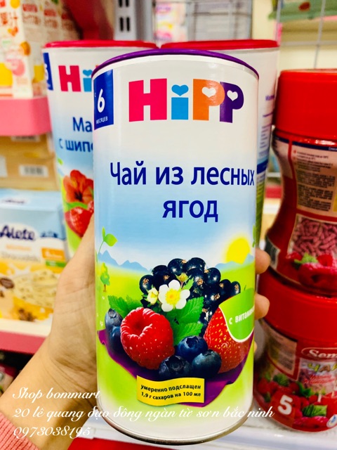 Trà hoa quả giải nhiệt chống táo bón hipp nga cho bé từ 5 tháng date 6/2020