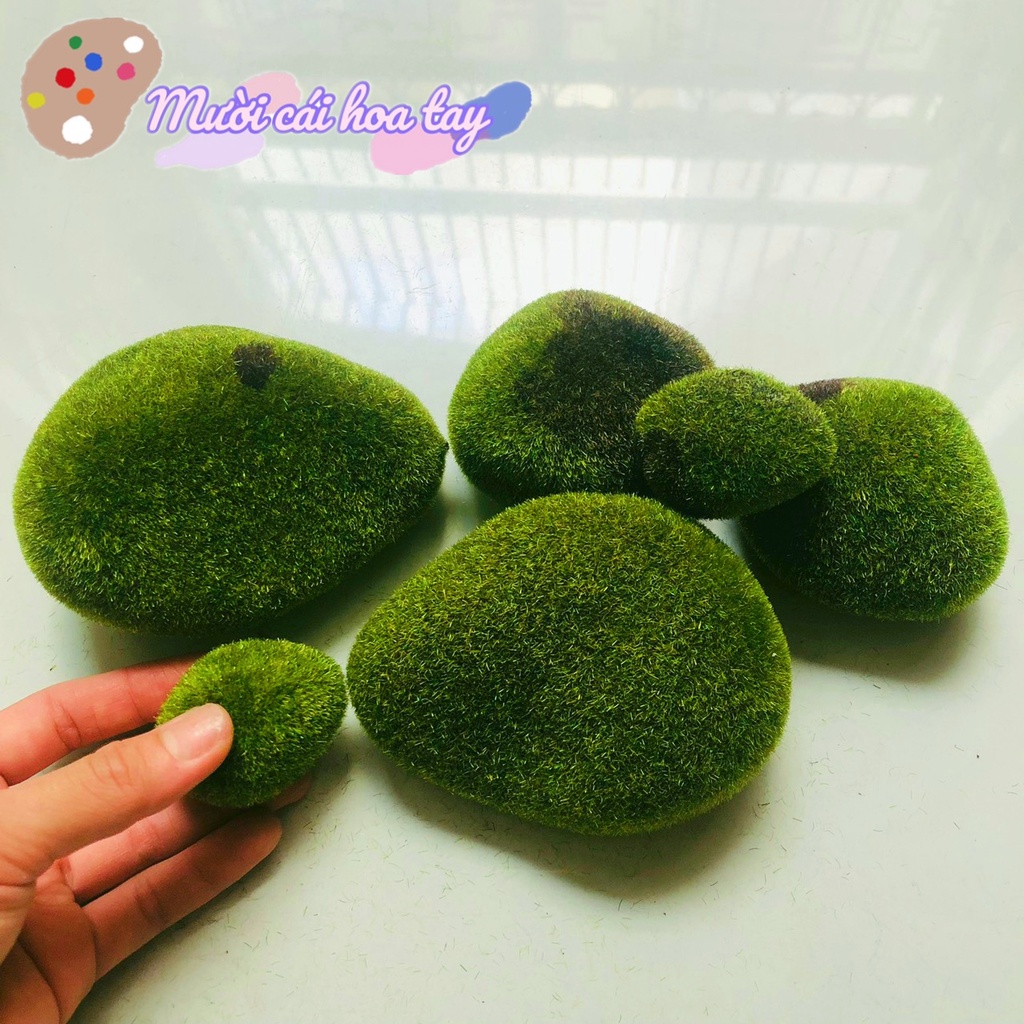 Rêu Đá Trang Trí Cắm Hoa Tạo Mô Hình Bonsai Bộ 6 Cục Rêu Giả Làm Tiểu Cảnh Mini Trang Trí Hộp Quà Tặng