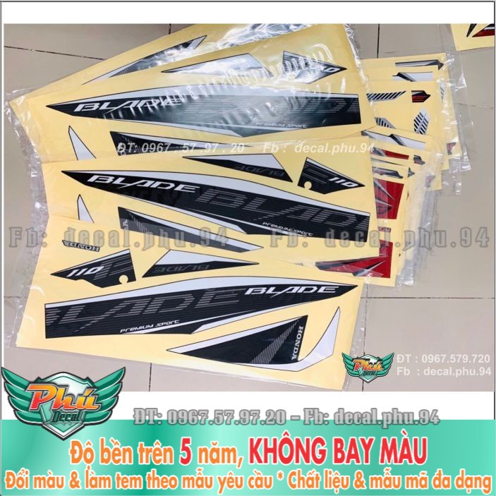 Tem rời cover Blade đen trắng (H) -1