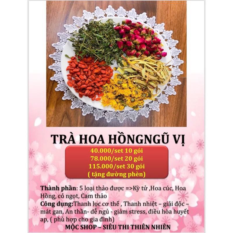 TRÀ HOA HỒNG NGŨ VỊ - THANH NHIỆT ĐẸP DA