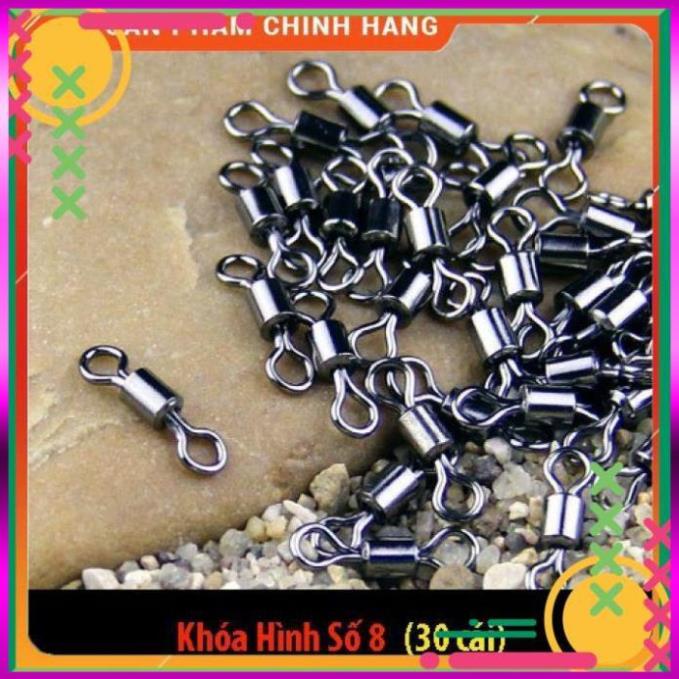 ⭐  [Hàng Chất Lượng] Combo 10 Khóa Số 8 Ma Ní Chống Xoắn Cước Từ Thép Nga