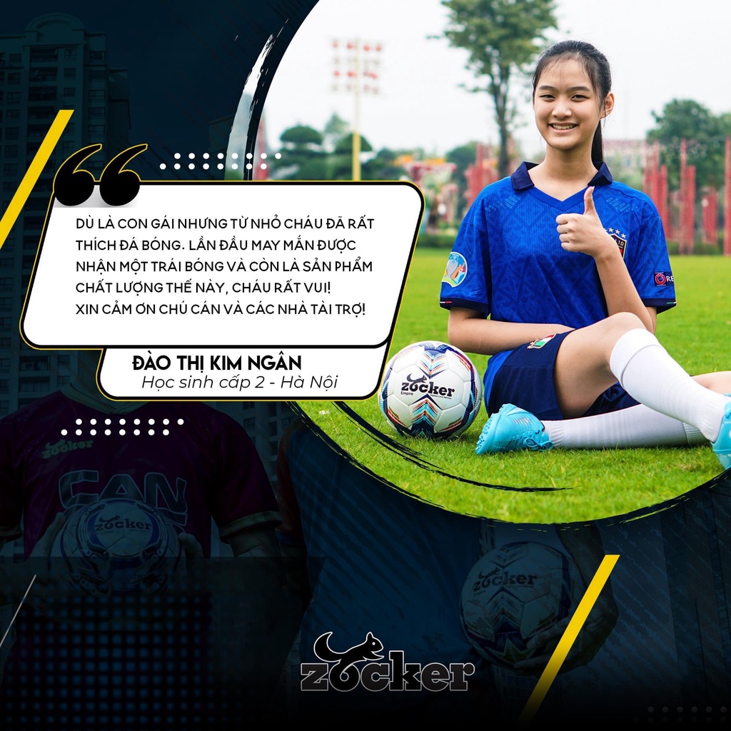 Quả Bóng Đá Size 4 Zocker Empire ZK4-EN204, Quả Bóng Đá Sân Cỏ Nhân Tạo