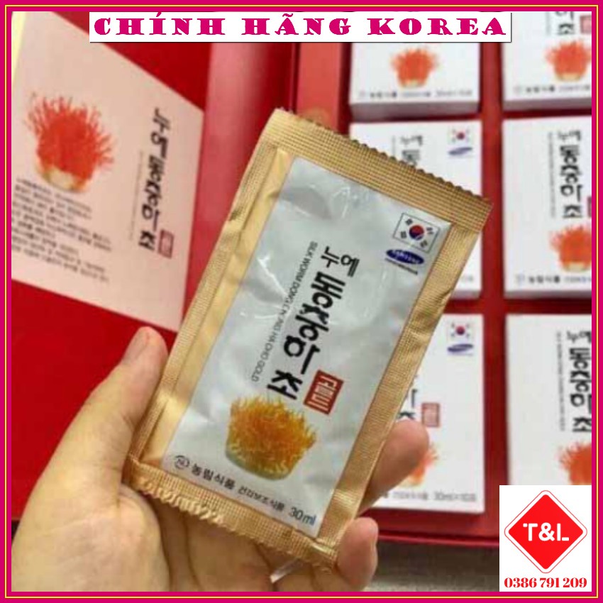 Nước đông trùng hạ thảo hàn quốc chính hãng, hộp 60 gói - thuylinh