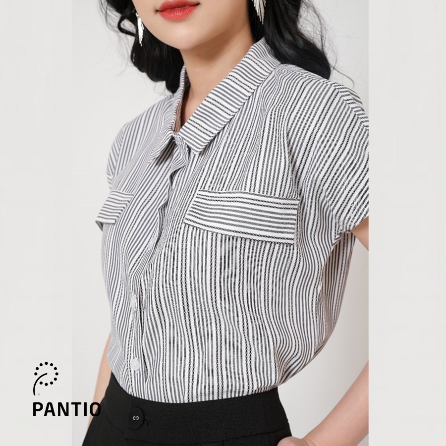 Áo sơ mi hoạ tiết kẻ sọc thời trang FAS31841 - PANTIO
