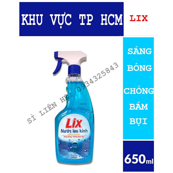 Nước lau kính Lix 650ml