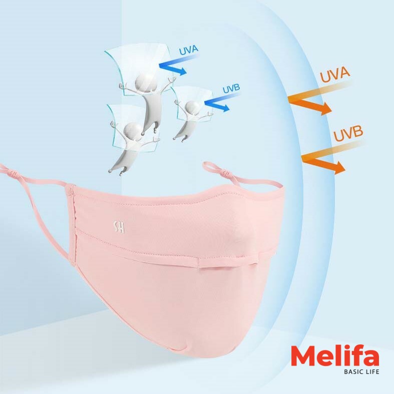 [Mã FAMAYFA2 giảm 10K đơn 50K] Khẩu trang chống nắng, chống tia UV chất cotton lụa UPF50+ mã MELI0063 | BigBuy360 - bigbuy360.vn