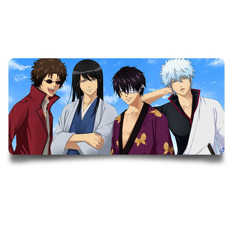 Thảm Lót Bàn Tròn Cỡ Lớn Phối Lưới In Hình Anime Gintama Độc Đáo