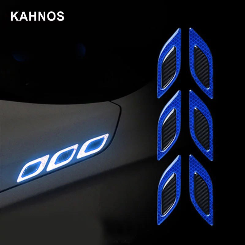 Bộ 6 miếng dán giả mang cá phản quang xe ô tô MC031