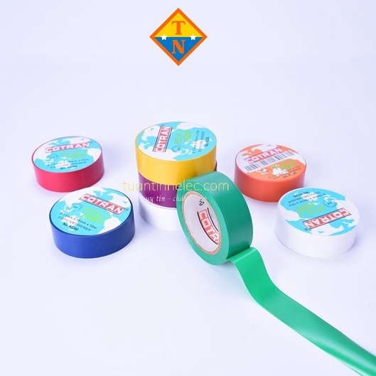 Băng keo điện siêu dính 1 cây 10 cuộn 0.13mmx19mmx10m (màu ngẫu nhiên)