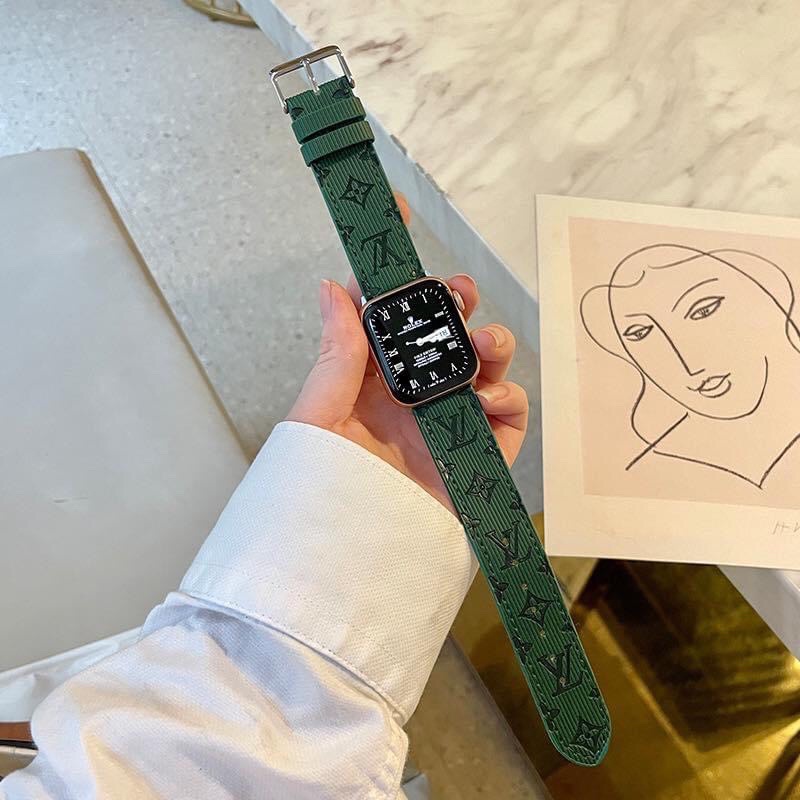 Dây da LV cho nữ apple watch full size series 7/6/SE/5/4/3/2