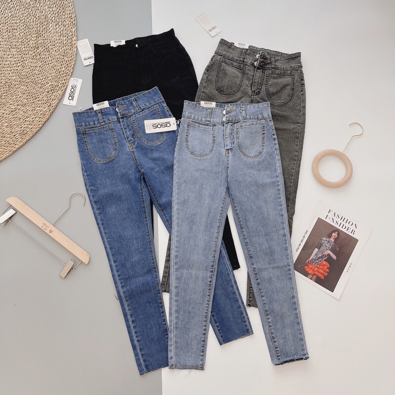 QUẦN BÒ CẠP CAO NỮ TÚI TRƯỚC TÔN DÁNG QB2535 | BigBuy360 - bigbuy360.vn