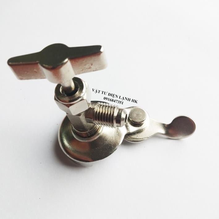 Van mở khóa gas lon Huangsen CT-338-339-340 (chọn đúng loại như hình) Valve nạp ga lạnh R12 R22 R32 R134 R410 R600