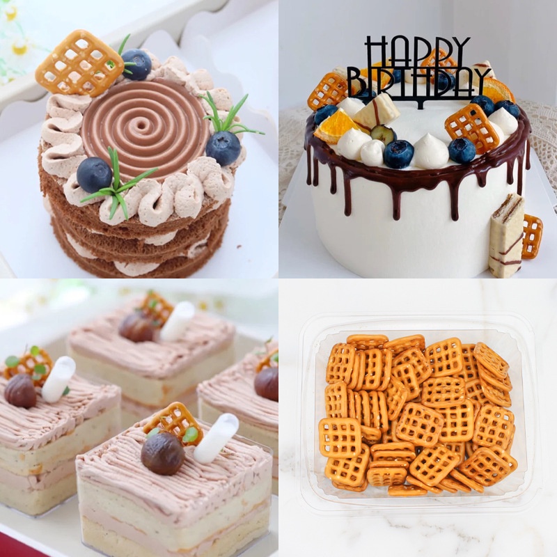 Phụ kiện bánh sinh nhật  bánh tròn vuông trang trí