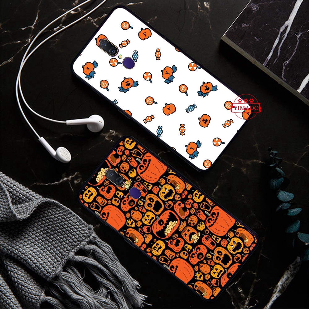 Ốp điện thoại dẻo họa tiết hoạt hình bí ngô Halloween độc đáo cho OPPO A1K A5 A9 2020 REALME 2 A5 3 5 PRO X LITE