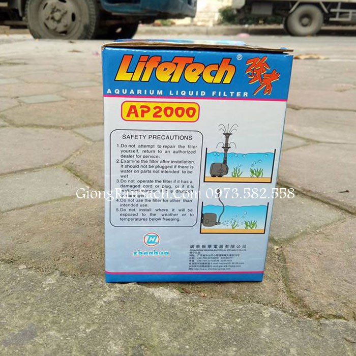 Máy bơm nước Bể Cá Mini Lifetech AP 2000 tiết kiệm điện Công Suất 26W đẩy cao 2M