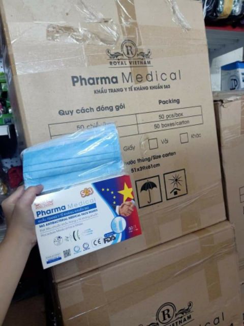 1 Hộp 50 chiếc Khẩu trang y tế 4 lớp kháng khuẩn có giấy chứng nhận | BigBuy360 - bigbuy360.vn