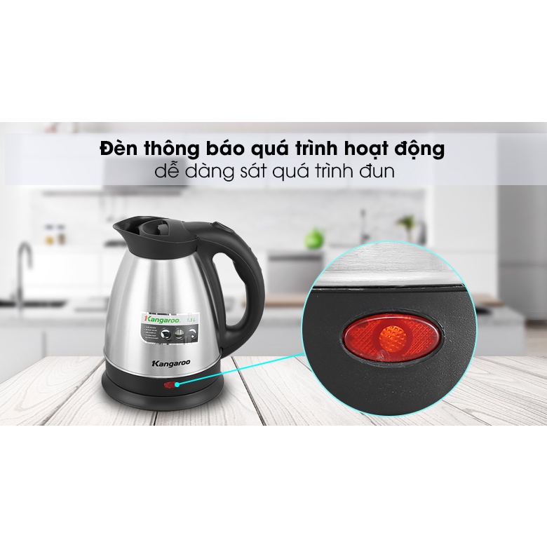 Bình đun siêu tốc Kangaroo 1.5 lít KG15SK3