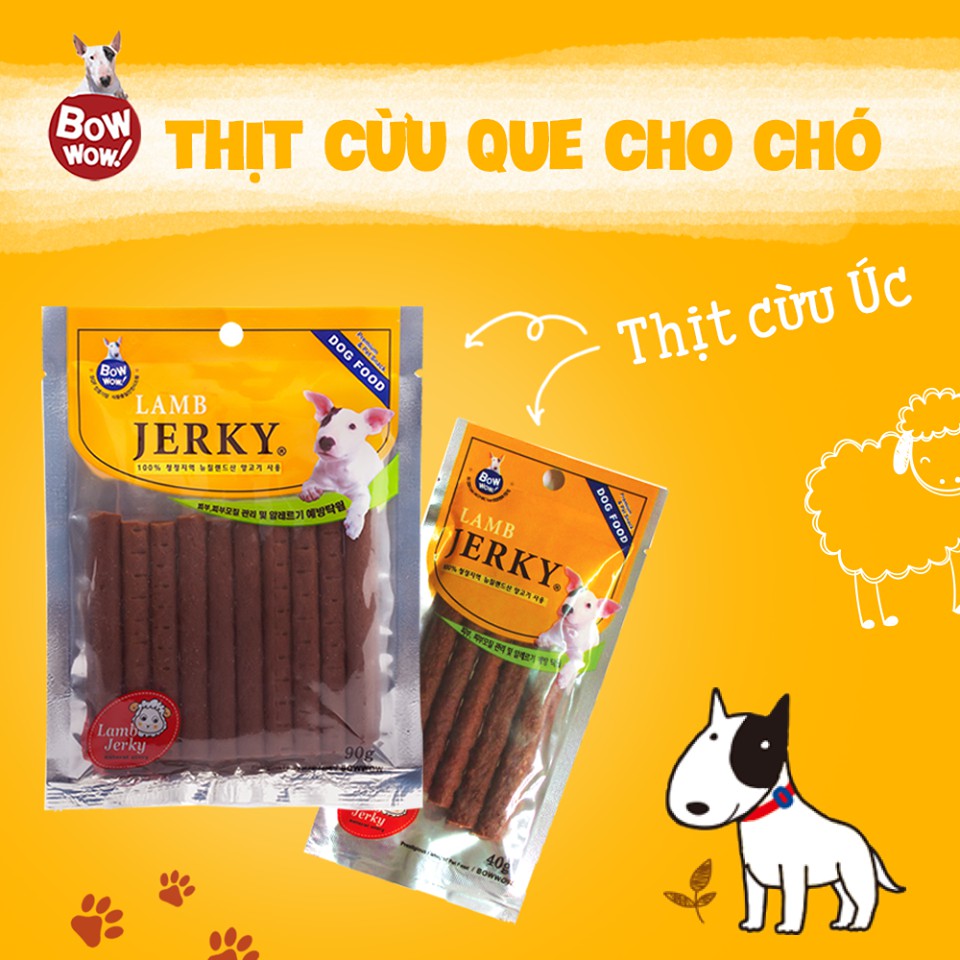 Thịt cừu que BowWow 40g và 90g dành cho chó