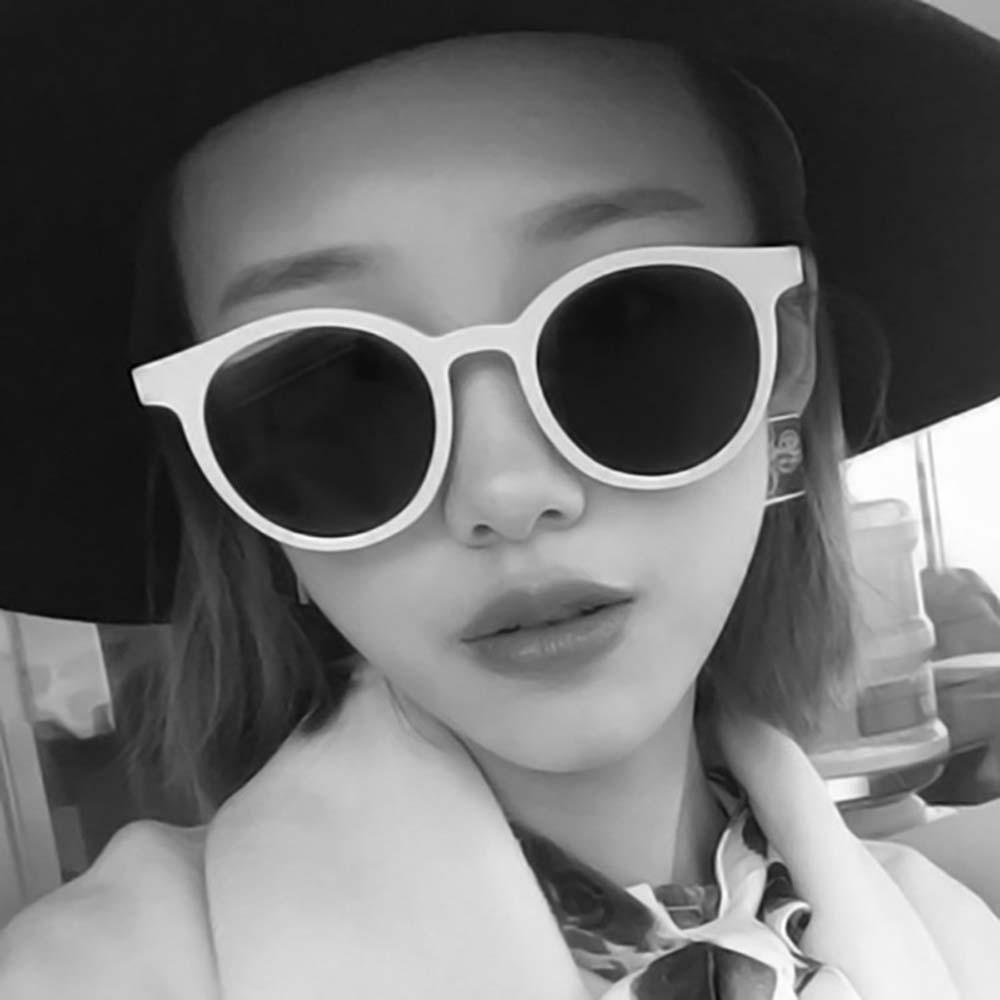 Kính Mát Mắt Mèo Gọng Tròn Phong Cách Hàn Quốc Cổ Điển Dành Cho Nữ