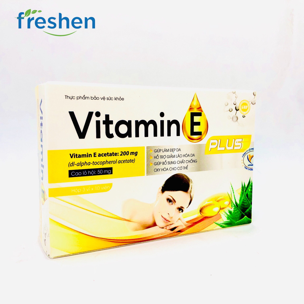 vitamin E Plus - giúp làm đẹp da, giảm lão hóa da, bổ sung chất chống oxy hóa cho cơ thể