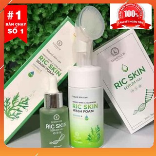 Combo Ríc Skin KOHINOOR Sửa rửa mặt Ric Skin+ Serum HA+
