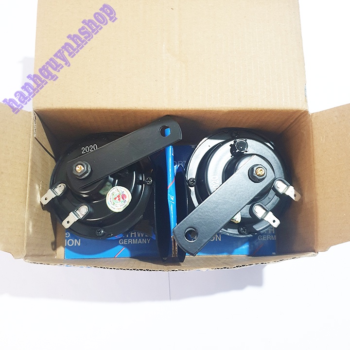 Bộ 2 Còi Sên Ô Tô Xe Hơi 12V Hoặc 24V NorthWest Màu Đen 410Hz 510Hz