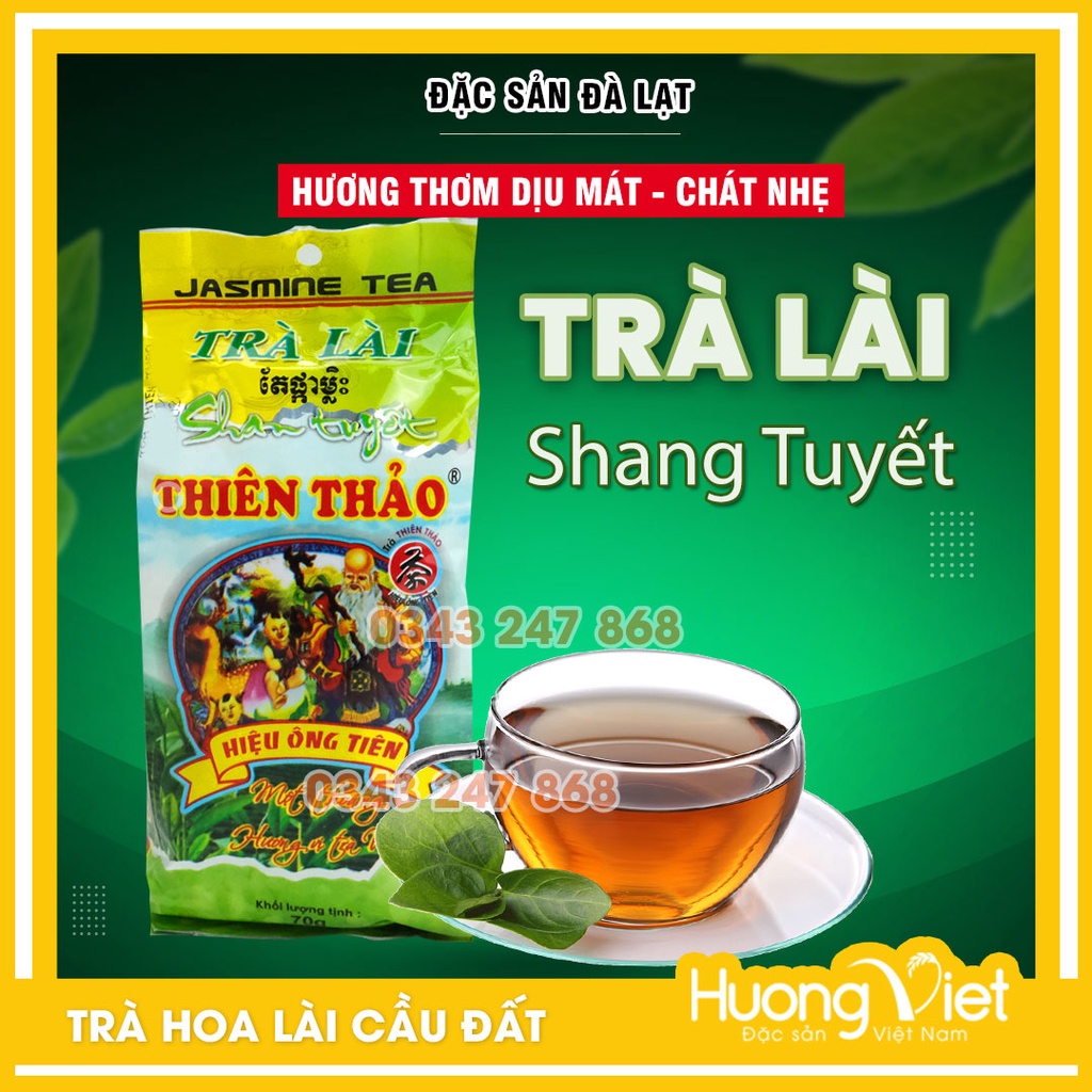 Trà lài Thiên Thảo 70g trà Shang Tuyết, trà Cầu Đất Đà Lạt nguyên liệu pha trà đá quán ăn nhà hàng, Vietnamese green tea