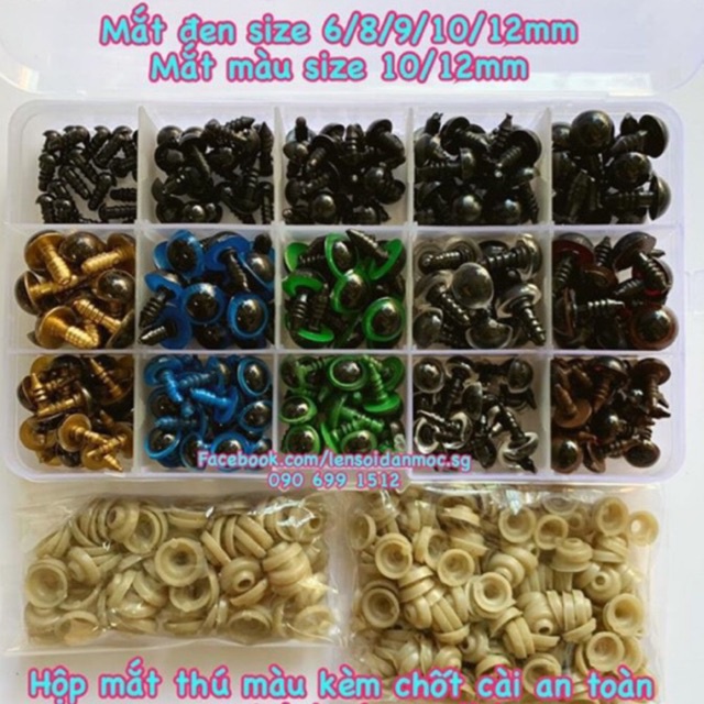 Hộp mắt thú màu (132 cặp)