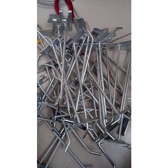 10 cái Móc treo hàng siêu thị mạ kẽm sáng bóng