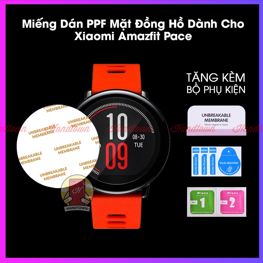 Miếng Dán Màn Hình PPF Xiaomi Amazfit Pace Kính Cường Lực Dẻo Trong Suốt Đồng hồ thông minh Chống Va Đập Trầy Xước