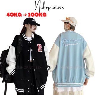 Áo khoác bomber BIG SIZE 100kg nam nữ [ Hàng có sẵn ]