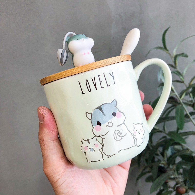 Ly Sứ Đẹp Hình Thú Cực Cute 400ml Cao Cấp