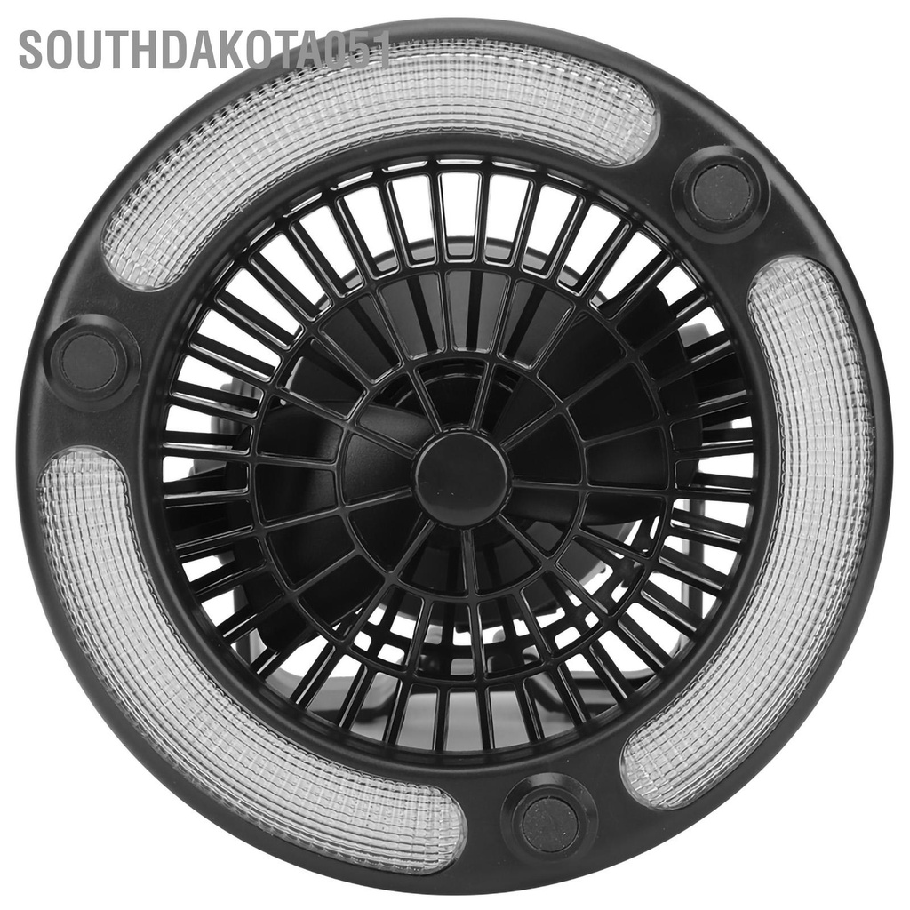 Đèn + Quạt treo lều cắm trại 2 trong 1 ABS nhẹ 18LED di động đa chức năng kèm móc treo tiện dụng