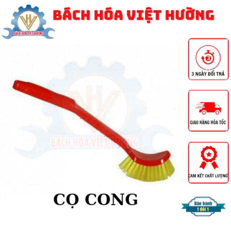 [CHÍNH HÃNG] Cọ cong nhựa cao cấp hàng đẹp, cọ toilet nhựa dáng cong