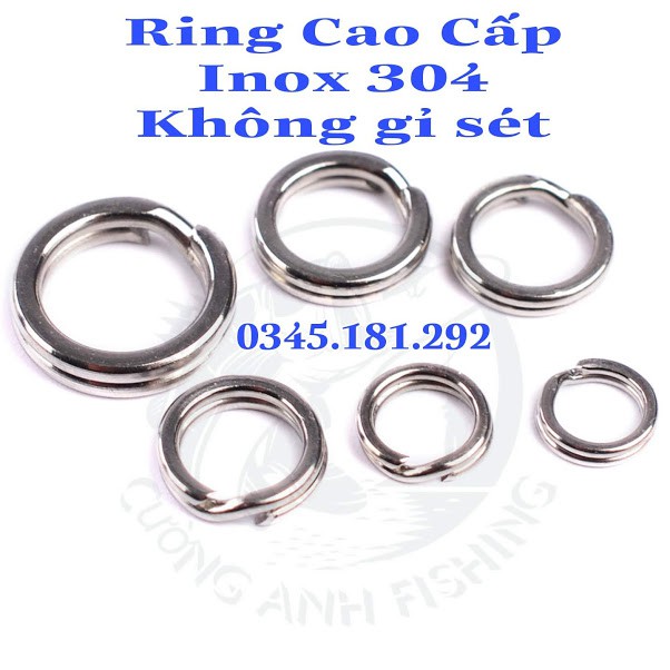 Combo 20 Cái Ring Gắn Lưỡi Mồi giả, Khoen Tròn lắp lưỡi  - Phụ Kiện Câu Cá