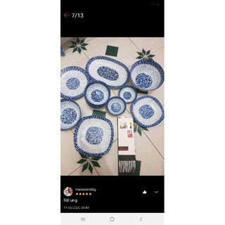 Bộ bát đĩa vân cổ 14 món Bát Tràng