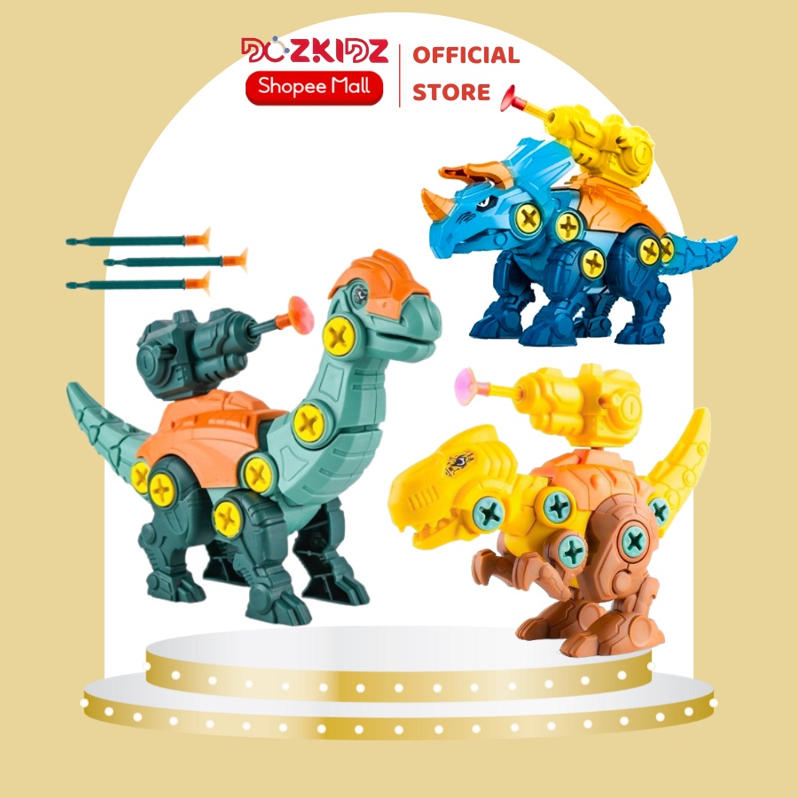Đồ chơi lắp ráp các loại khủng long siêu thú đại chiến (Dài 20 cm) - DOZKIDZ