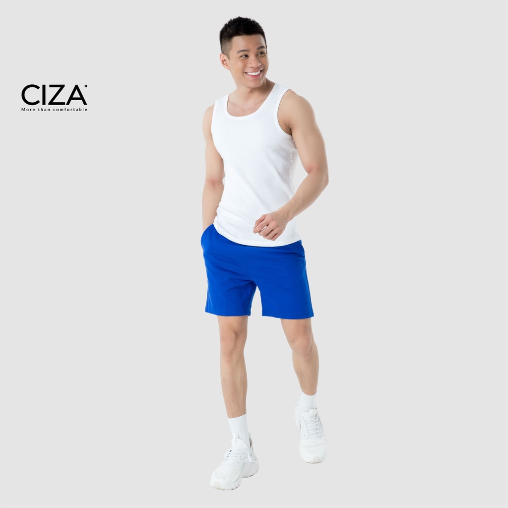 Áo ba lỗ nam CIZA vải cotton tập gym phong cách thể thao co giãn thấm hút mồ hôi ATKS01