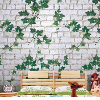 Cuộn 10m giấy dán tường đá dây leo đá xanh khổ rộng 45cm