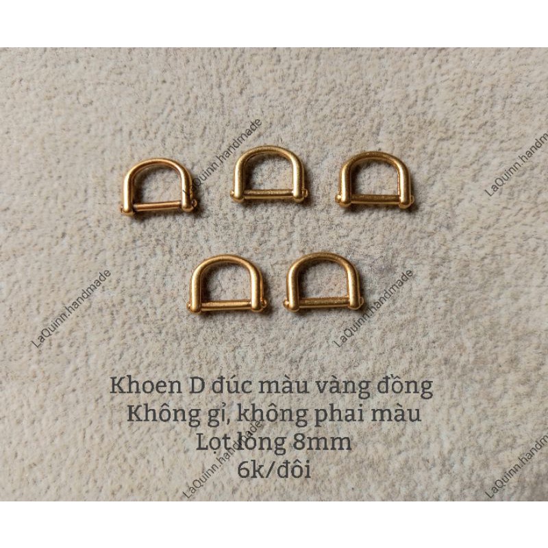 Khoen D đúc cao cấp - nguyên liệu làm túi, đồ da handmade