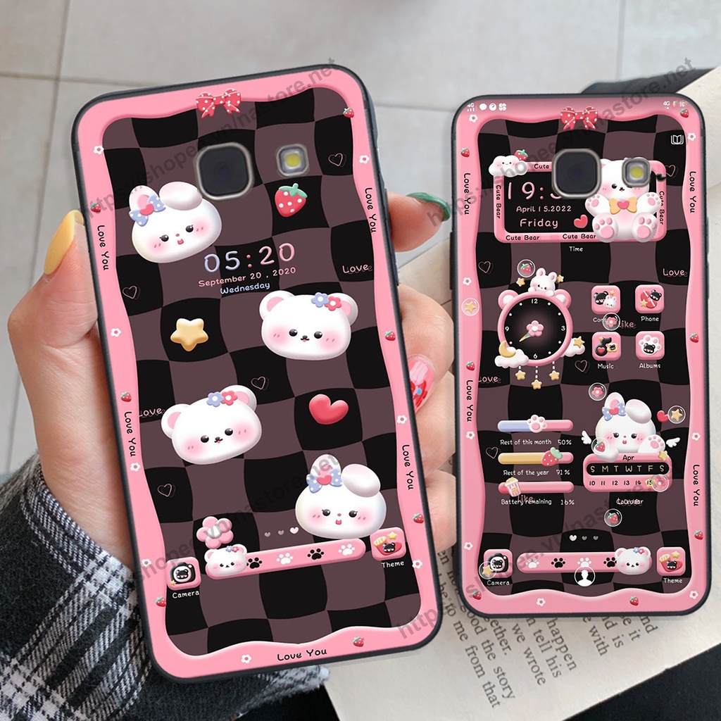 Ốp lưng Samsung A3 2017 / A5 2017 / A7 2017 gấu, đồng hồ dễ thương cute giá rẻ