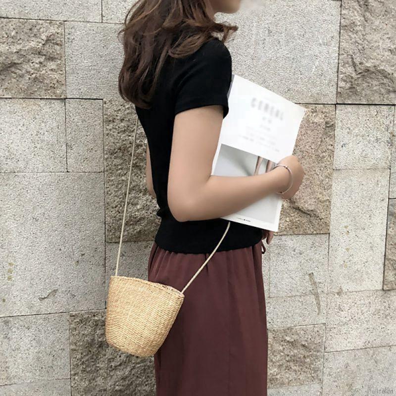 Túi nữ đan bằng sợi tự nhiên phong cách Boho