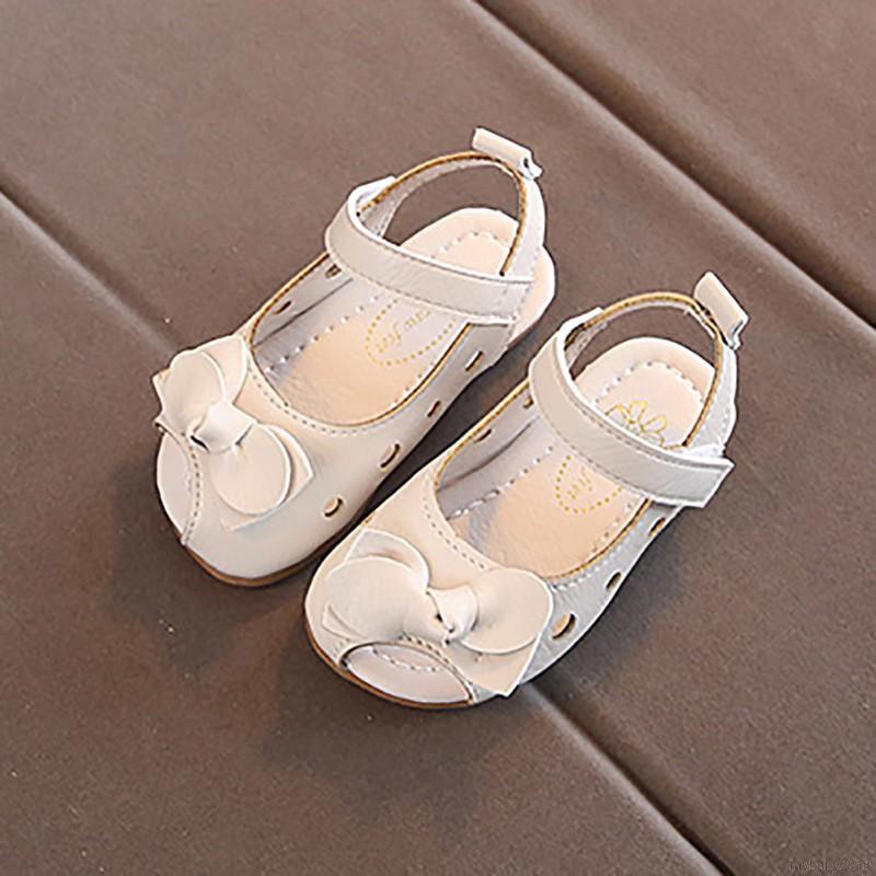 Giày Sandal Chống Trượt Đính Nơ Cho Bé Gái