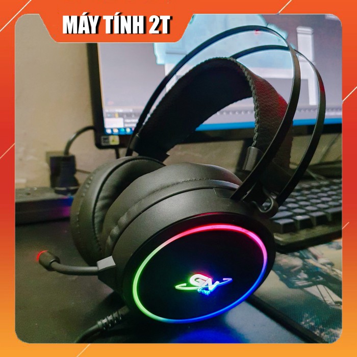 Tai Nghe Gaming GNET G09 7.1 LED RGB - Có Mic, Màu đen - Hàng Chính Hãng - Máy Tính 2T