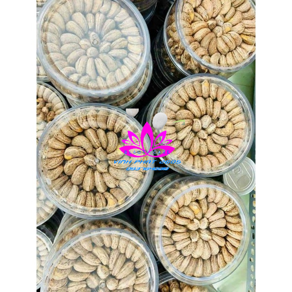 Hộp 500g Hạt điều rang muối bình phước loại nguyên lụa(loại 1)