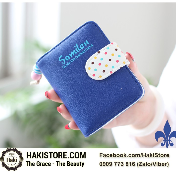 🌹 Ví nữ sắc màu chấm bi siêu đáng yêu - VH18 | BigBuy360 - bigbuy360.vn