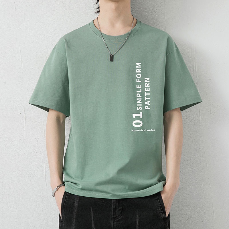 Áo Thun Cotton Ngắn Tay Thời Trang Mùa Hè Dành Cho Nam