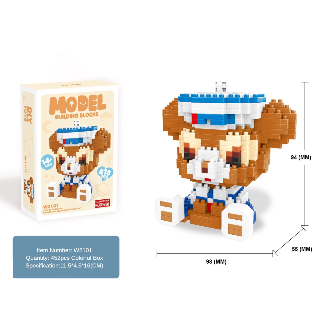 Đồ chơi lắp ráp mô hình dễ thương cho bé