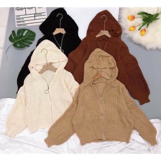 ÁO KHOÁC LEN NỮ CÓ NÓN BỐN MÀU VỪA VỀ